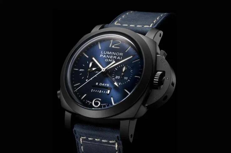 Fake Panerai Returns to the Chronograph: Luminor Chrono Monopulsante GMT Midnight Blue